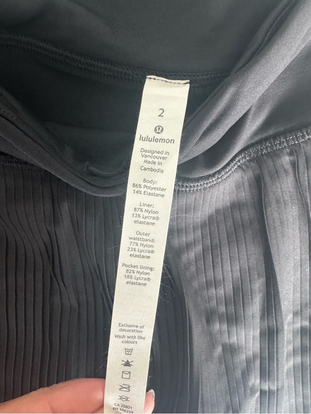 Lululemon Athletica Black Pleat to Street Skirt Size 2 - Picture 3 of 9